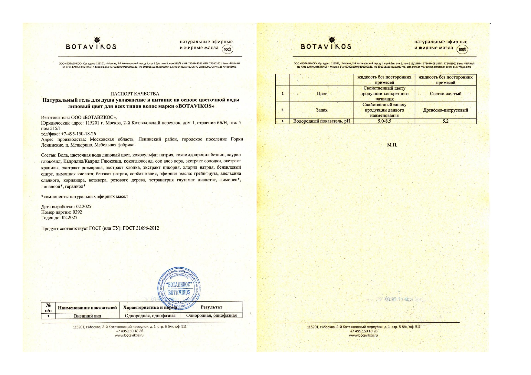 Паспорт №022025